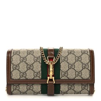 GUCCI GG Supreme Monogram Azalea Calfskin Web Jackie 